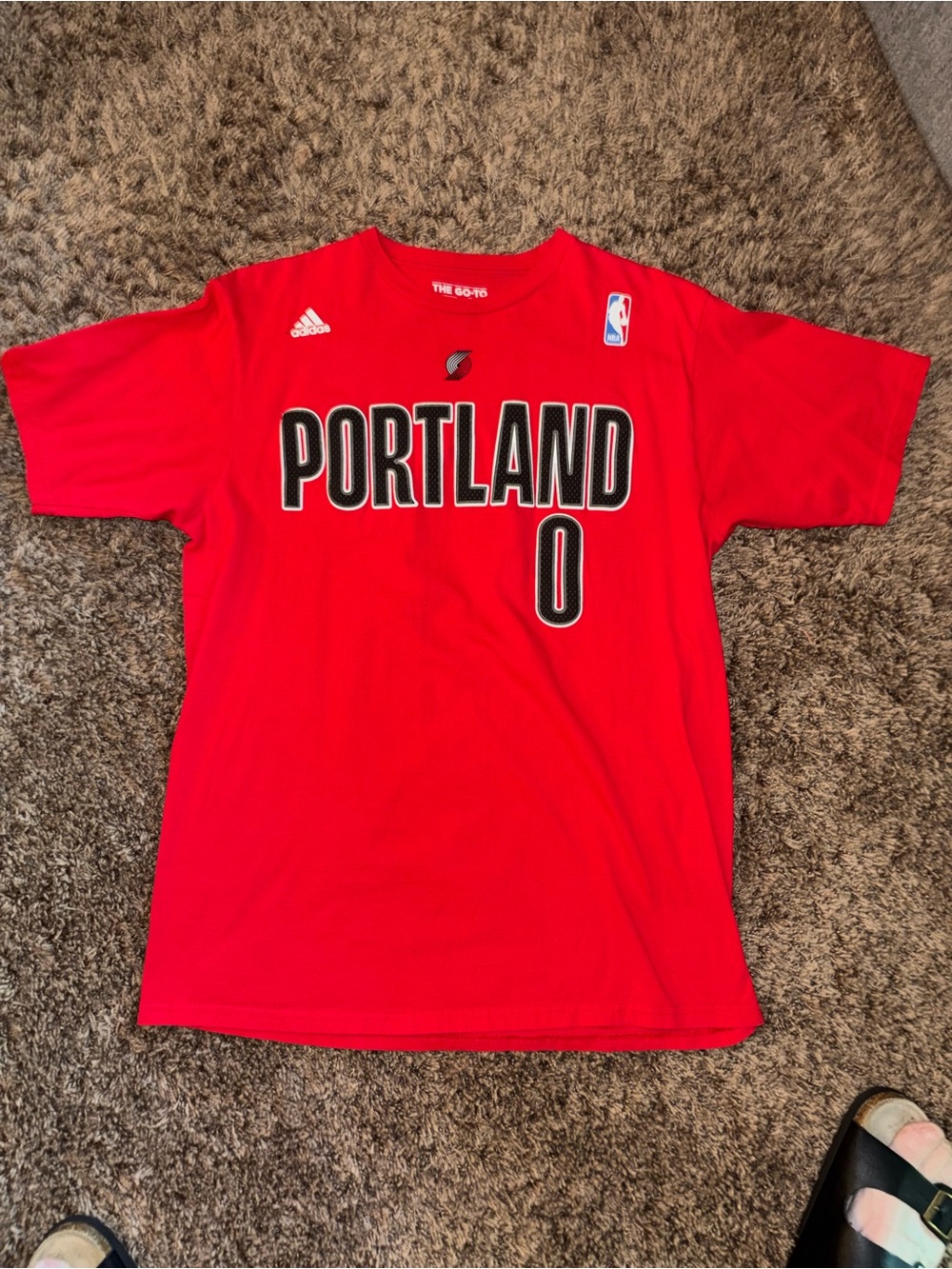Blazers Lillard Adidas Basketball Tee